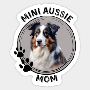 Mini Aussie Dog Mom Dog Breed Portrait Sticker